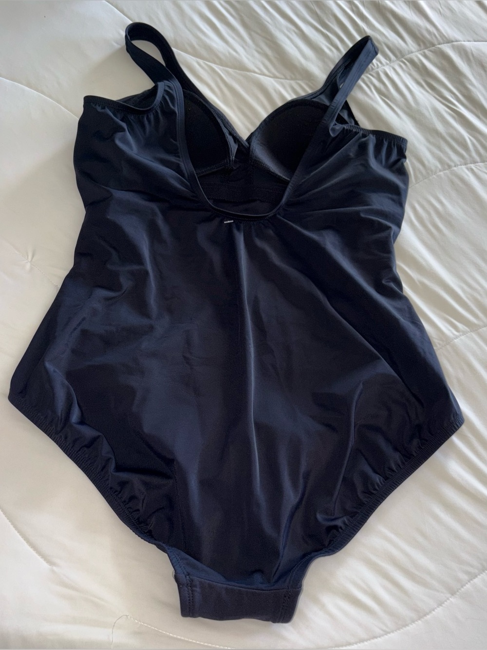 Miradonna Miraclesuit Black Ruched One-Piece Swimsuit, size 14,NWOT - Picture 3 of 10
